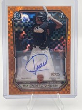 2026 Bowman Chrome Jean Carlos Sio 1st Orange X-Fractor /25 SSP AUTO - Giants