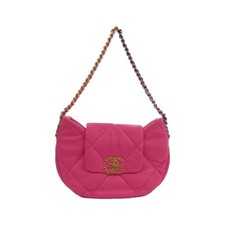 Chanel Chanel19 Lambskin Shoulder Bag Women Pink One Size