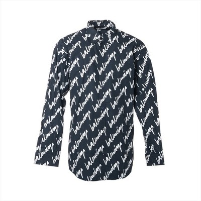 Balenciaga 21 years Cotton Shirt 34 Unisex White x navy