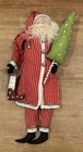 Sharon Andrews Primitive ESC Trading Co Folk Art Santa with Christmas Tree