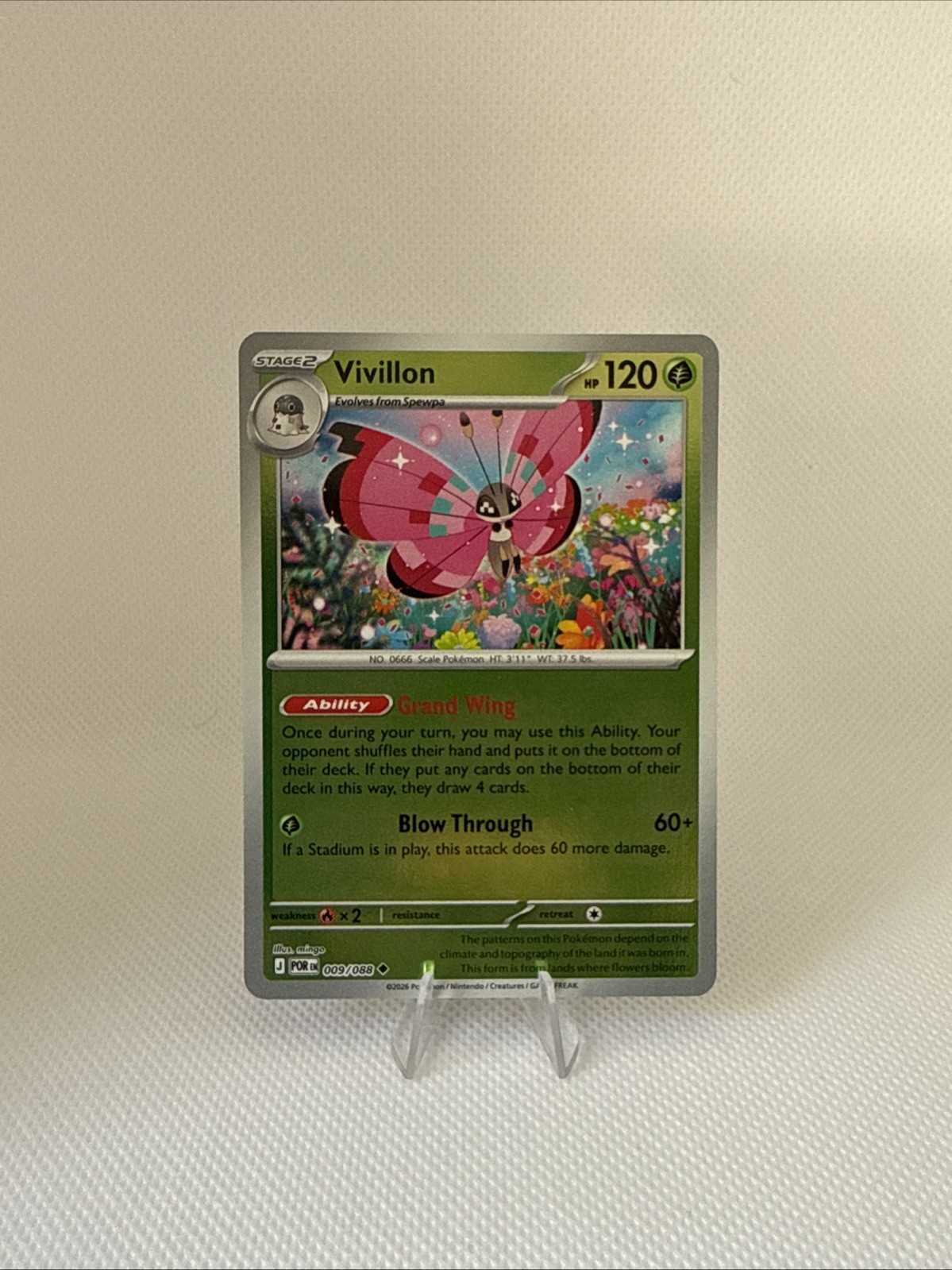 Vivillon 009/088 - Reverse Holo - Pokémon TCG: Perfect Order - English NM