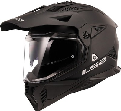 LS2 MX702 Pioneer II Dual Visor Adventure Motorradhelm - Matt Schwarz