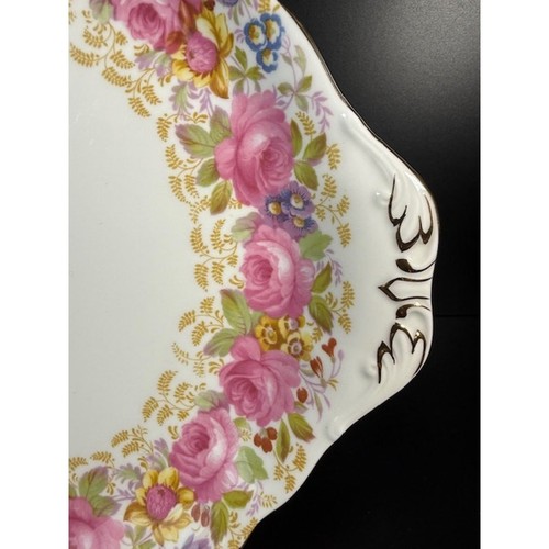 Royal Albert Serena Handled Cake Plate 10 1/2", in excellent condition - Picture 2 of 3