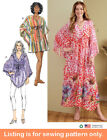 Sewing Pattern Women Clothes Clothing Caftan Dress Top Cover-Up Summer Plus 6900