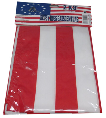 Bandiera Storica USA Bandiera Betsy Ross &amp; Gadsden 2x3 Piedi - Premium In Nylon Poli 100D, Con Occhielli Bandiera Storica USA 2'x3