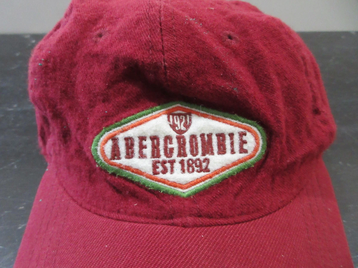 VINTAGE Abercrombie Fitch Hat Cap Fitted Mens 7 1 2 Red Wool