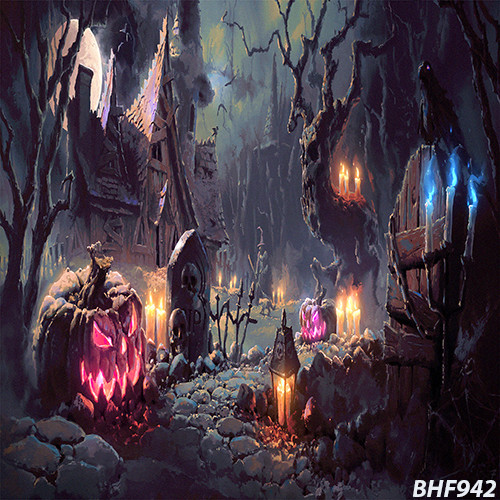Halloween 10'x10' Computer/digital Vinyl Photo Scenic Background Backdrop BHF942 - Picture 1 of 3