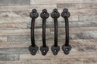 4pcs Vintage Cast Iron Door Gate Drawer Cupboard Pulls Handles Farm Barn Decor