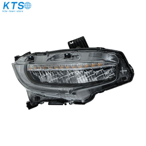 Right Side Fit For 2016-2021 Honda Civic Full LED Headlight Clear Lens Headlamp - Foto 4 di 17
