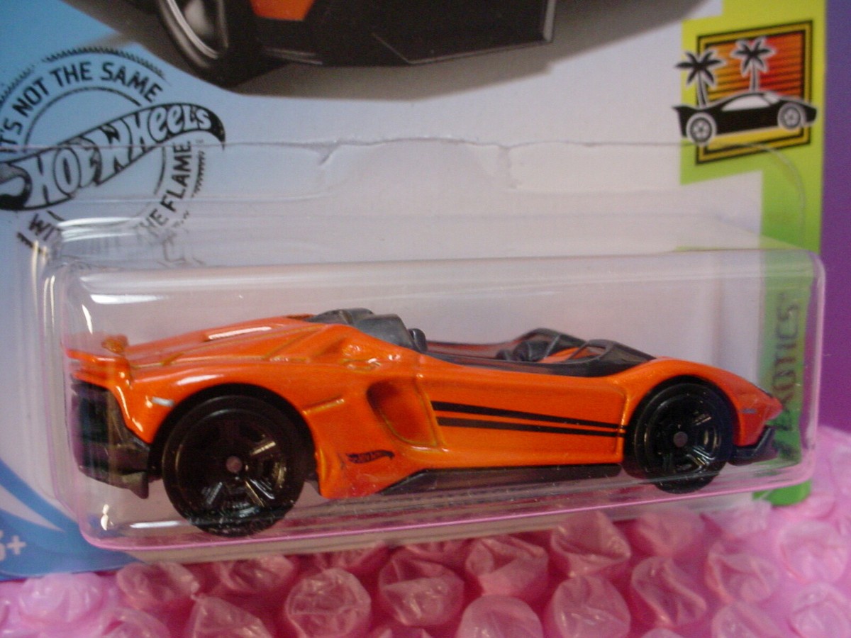2019 Hot Wheels LAMBORGHINI AVENTADOR J #223 ☆orange; black mc5