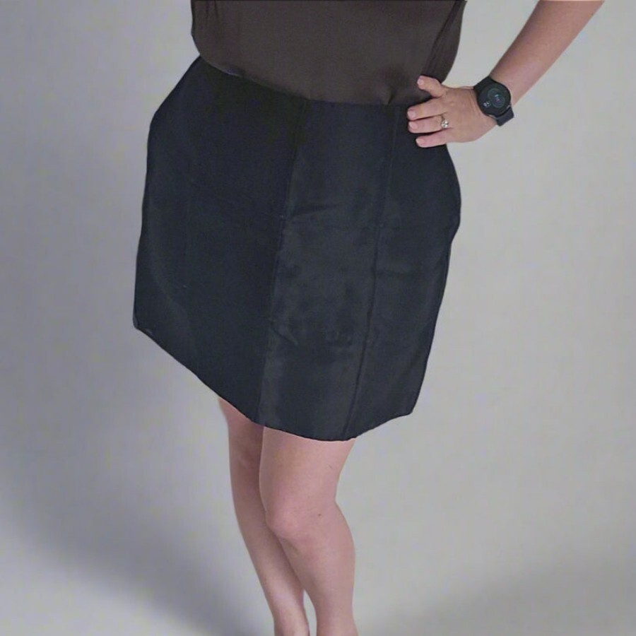 スカート Fendi Black Silk Skirt Fendi - Silk midi skirt black - The Corner