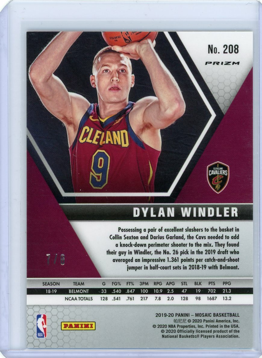 James 2019-20 Panini Mosaic Basketball Gold Snakeskin Prizm Rookie