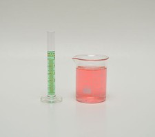 5mL Cylinder 100mL beaker GRADUATED MEASURING LAB BOROSILICATE GLASS NEW