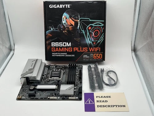 GIGABYTE B650M GAMING PLUS WIFI AM5 AMDM-ATX DDR5 Motherboard READ/FOR PARTS