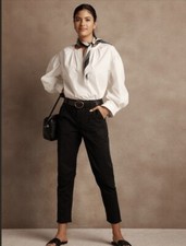 Banana Republic Utility Girlfriend Authentic Chino-Size 2-NWT-Black  812650 