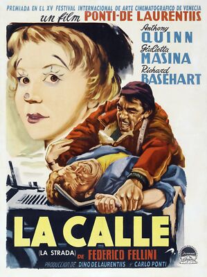 3241.La Calle La Strada Federico Fellini movie film POSTER.Room Home art decor