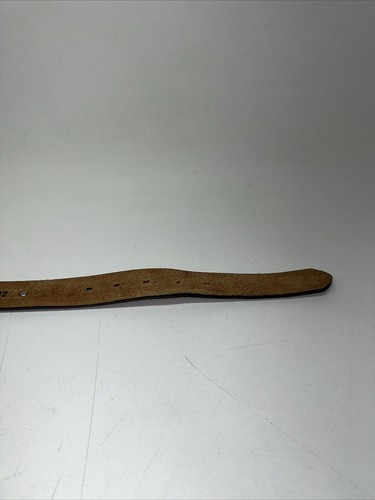 Justin Top Grain Cowhide Brown Tooled Leather Belt Navajo Pattern 23” Small Kid - Picture 10 of 13