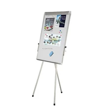 Free Standing Adjustable Flipchart Magnetic White Write Board Aluminum Dry Erase