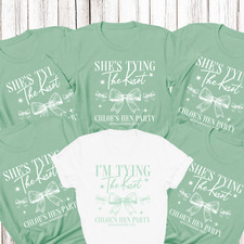 Personalised Hen Party T shirts Tying The Knot Bridal Party Shirts Hen Do Shirt