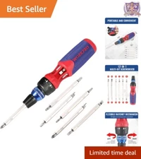 12-in-1 Multi-Bit Screwdriver Set S2 Steel Quick-Load Mechanism for DIY Repair