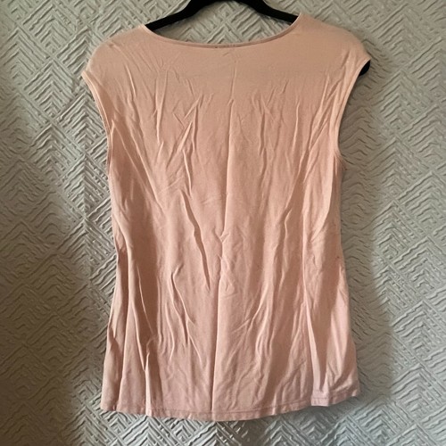 Talbots Top Women's Petite MP Pink Twisted Front Sleeveless Blouse Business Top - Picture 5 of 7