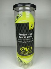 Athletic Works Pressurized Tennis Balls, 1 Can, 3 Balls, For All Court Surfaces