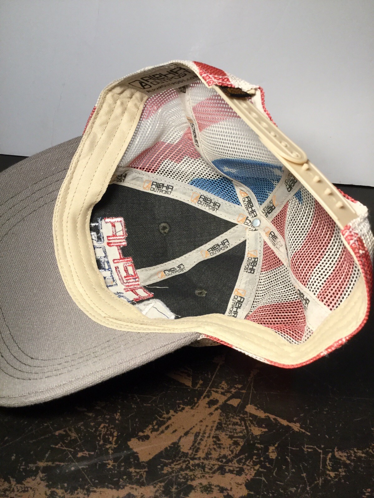 ALPHA OUTPOST Snap Back Baseball Cap Hat USA Mesh… - image 4