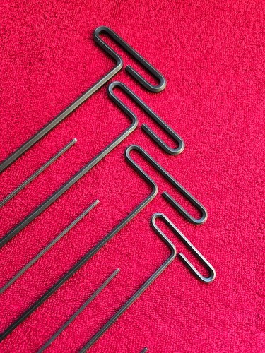 (8) Eklind Tools USA T Handle Hex Key Allen Wrenches SAE 9" long arm metal loop - Picture 5 of 10
