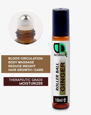 Ginger Essential Oil Roller Ball 10ml Aromatherapy Pure Essential Fragrance
