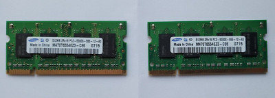Lot of 2 - SAMSUNG 512MB PC2-5300 SO-DIMM RAM Memory M470T6554EZ3-CE6