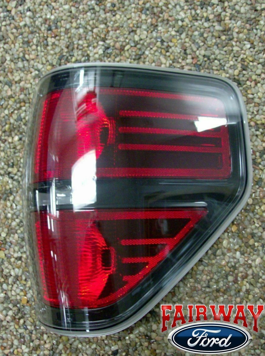 09 thru 14 F-150 OEM Ford SVT Raptor Black Tail Lights Lamps (Pair