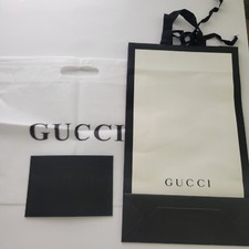 GUCCI Shopping Bag and Gucci Dust Bag Gift Tote Paper Bag 14x9x5"