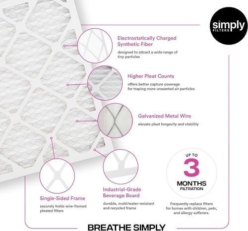Simply Filters 14x28x1 MERV 11, MPR 1000, AC Furnace HVAC Air Filter - Picture 4 of 56