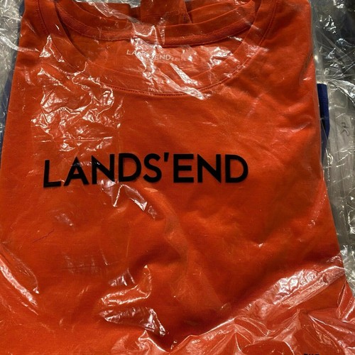Camisetas Lands End X-Large de algodón de manga corta para mujer zafiro rico en manzana brillante - Imagen 3 de 7