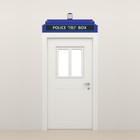 Dr Who Tardis Police Call Box Door Topper, Peel and Stick Fabric Decal