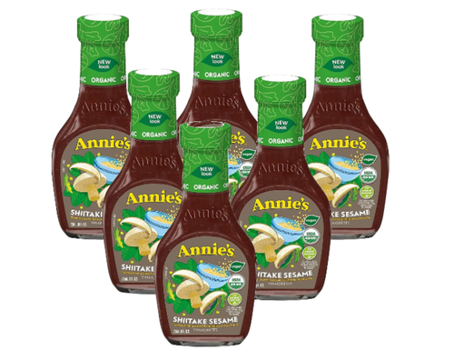 6er Pack Annie's Bio Shiitake Sesam Vinaigrette Salat Dressing, Vegan, 8 Unzen