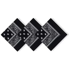 Cotton Checker Handkerchief Novelty Print Handkerchief (Pack Of 3)
