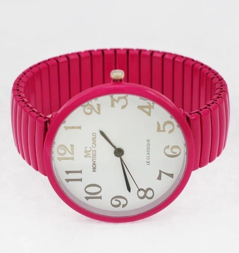 Reloj de vestir de lujo para mujer 43 mm Montres Carlo de moda cuarzo correa de metal flexible - Imagen 31 de 37