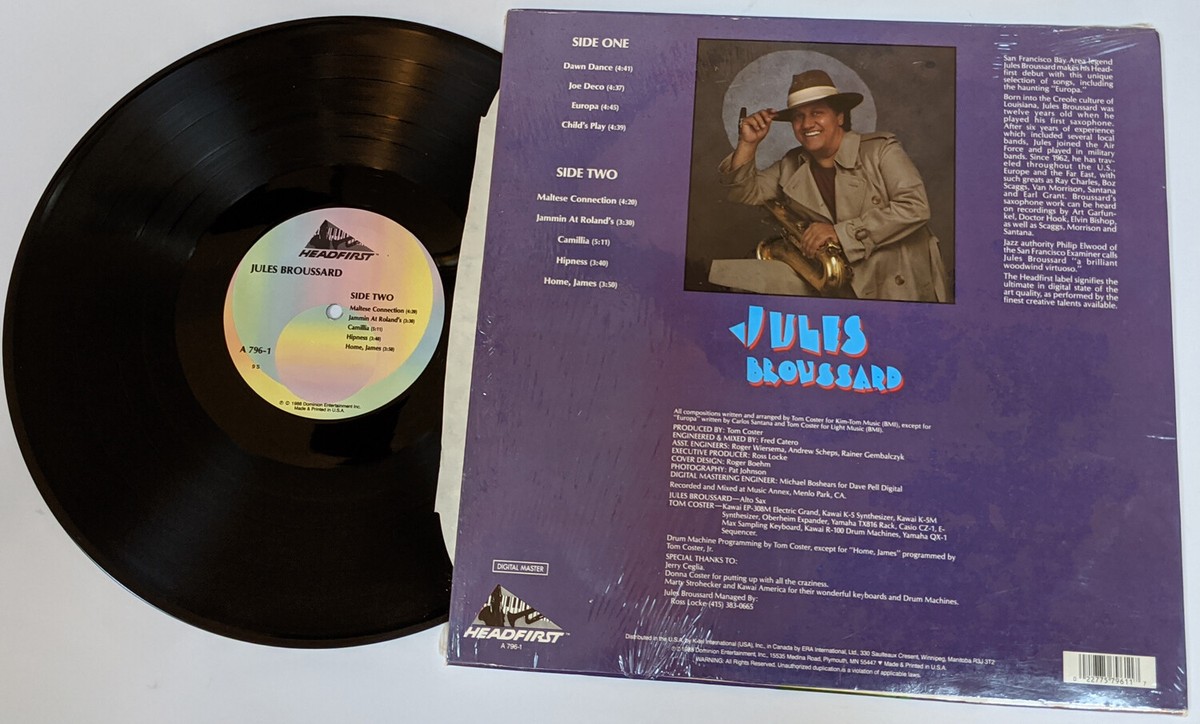 JULES BROUSSARD Vinyl PROMO LP Album MODERN SOUL JAZZ Headfirst