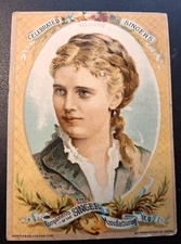 Singer Sewing Machine Victorian Trade Card Christina Nilsson Singer