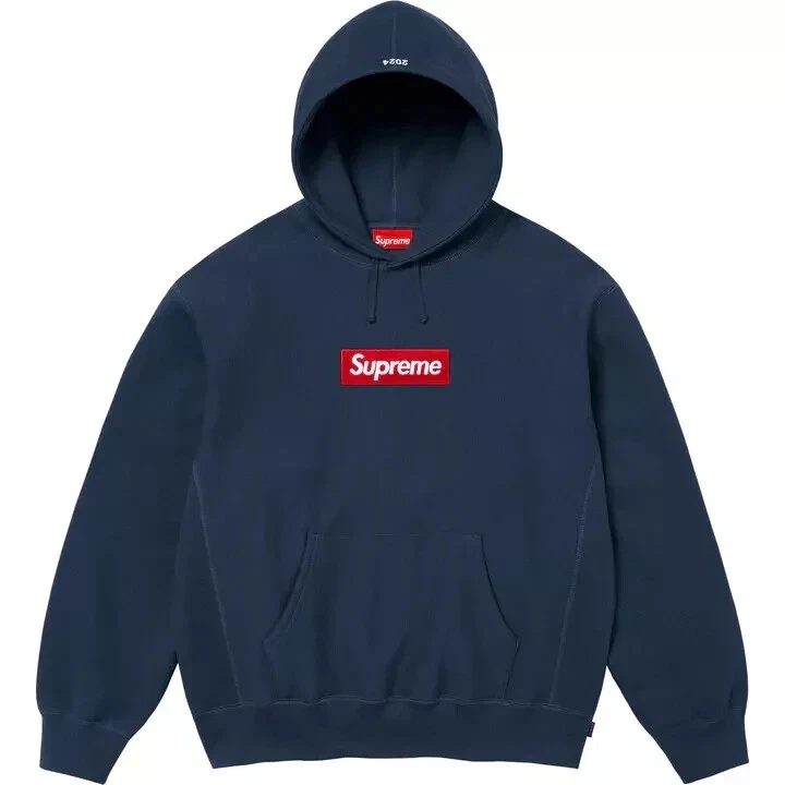 Sweat à capuche neuf Supreme BOGO Box Logo bleu marine TAILLE S   FW24   EN MAIN !!