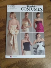 Simplicity Sewing Pattern R12014 A US Size 6-16 Misses' Corsets and Sash Uncut