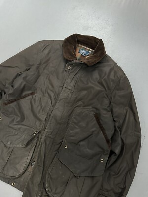 Vintage Polo Ralph Lauren Tin Cloth Chin Strap Heavy Jacket Medium