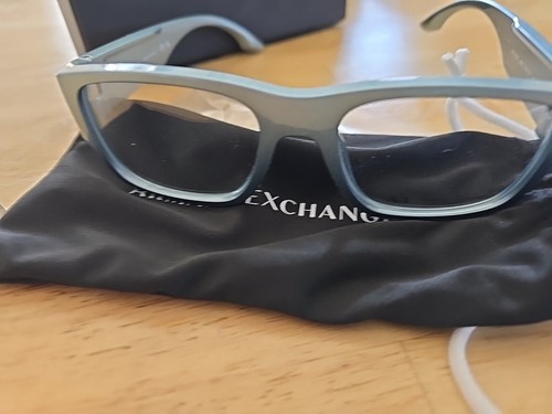 armani exchange Metalized Light Blue/gray Glasses - Picture 2 of 4