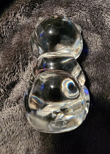 Fenton Art Glas Oktober rosa Herz Bär mit Aufkleber Briefbeschwerer - Bild 7 von 10