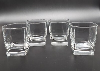 Set Of 4 Luminarc Sterling Double Old Fashioned Whiskey Glasses