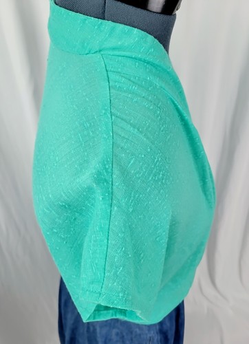 Vintage Mint Green Dropped Shoulder Button Down Fitted Top Size S? - Picture 13 of 17