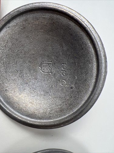 Vintage SUPPENSCHÜSSEL BOHNENTOPF MIT DECKEL 7002 UND TELLER 3001 YORK METALL BASTLER HERGESTELLT IN USA - Bild 10 von 10