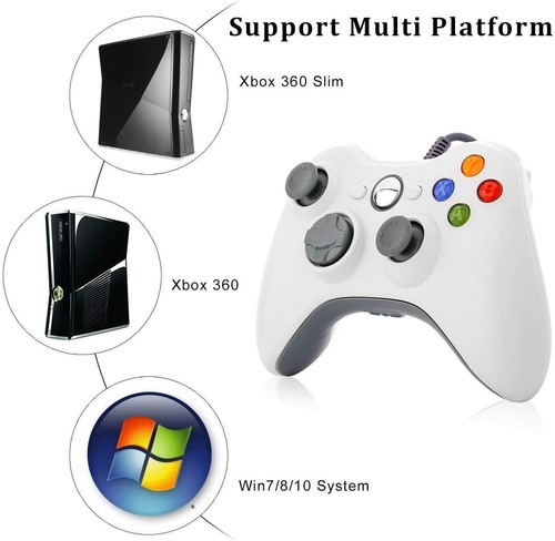 For Microsoft Xbox 360 Wired PC Windows 11 10 8 USB Game Pad Controller Gamepad - Picture 18 of 42