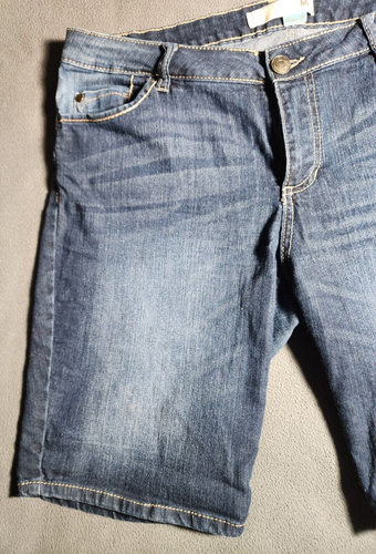 Route 66 Shorts Womens Size 12 Classic Fit Blue Jeans Zip Button Belt Loops - Picture 7 of 23